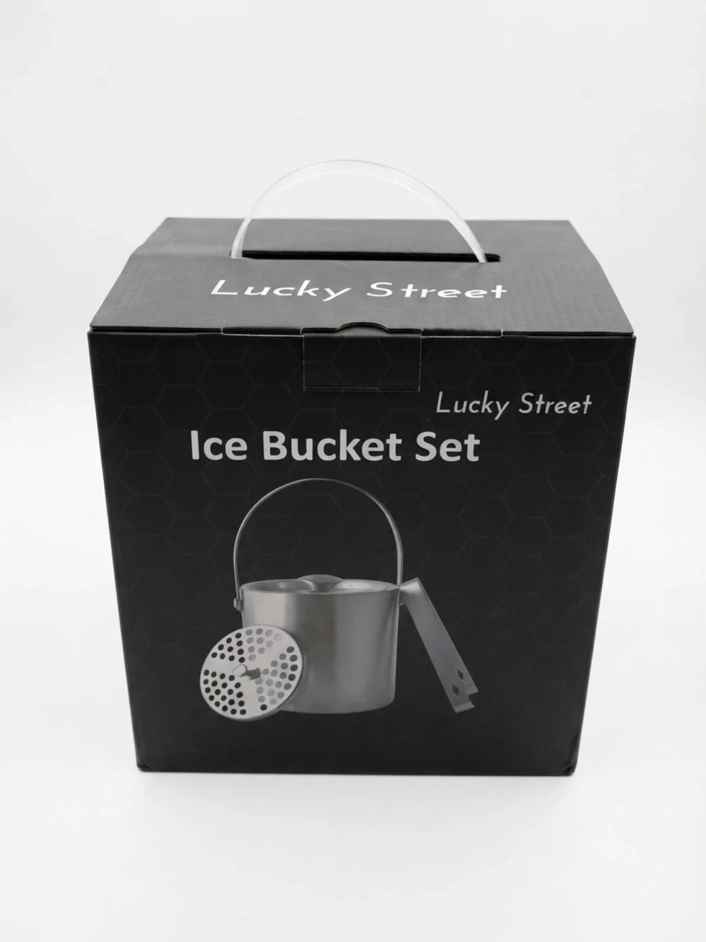 NIB Lucky Street Double Wall Stainless Steel Ice Bucket Set